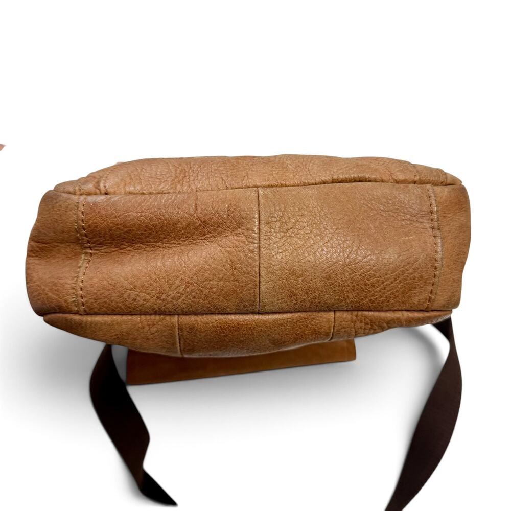 Jeep Brown Leather Small Messenger Satchel Crossbody Bag Man Purse Travel - Picture 7 of 7